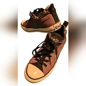 CONVERSE Sneakers Chuck Taylor Purple Plaid Trim Women's Size 8.5 Men's Size 6.5